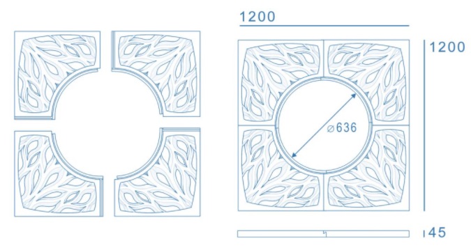 Решетка “Crust” размер 1200×1200